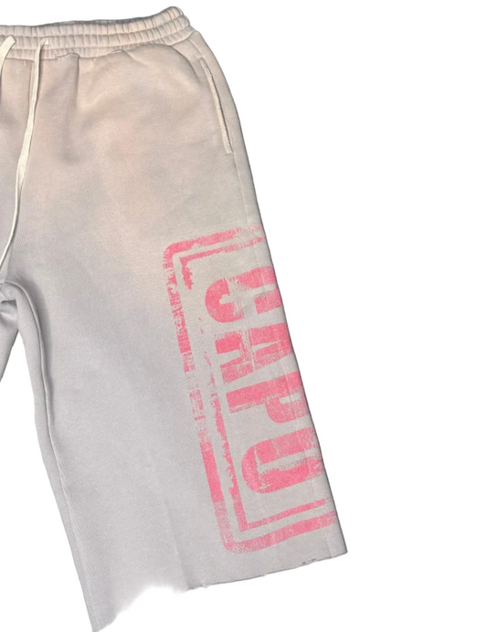 Cement Gray Capri Shorts