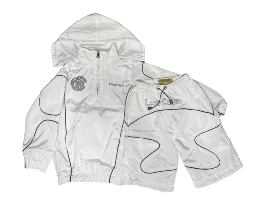 Kid's White Legacy Quarter Zip Set