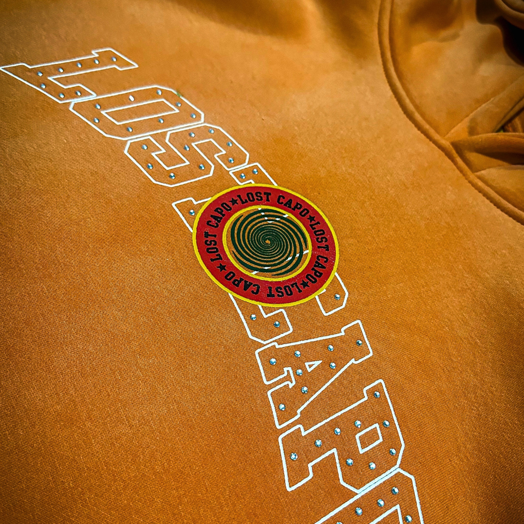 OG Orange Acid Wash Hoodie Set