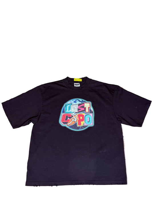 Ransom Distressed Tee – Black