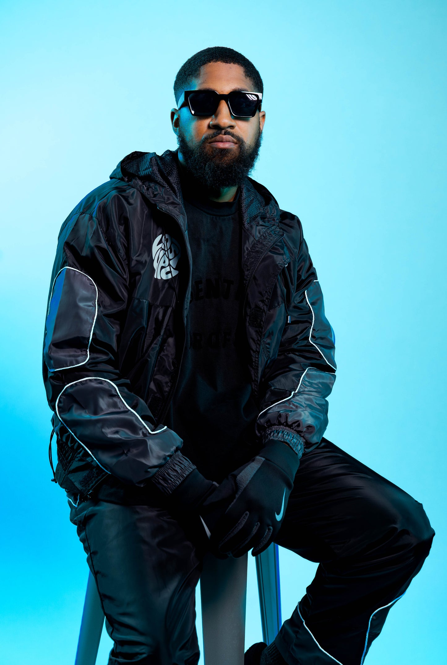 Black Windbreaker – “Blackout” Reflector