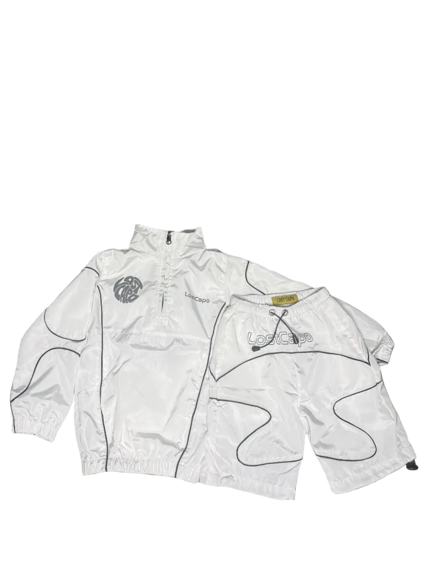 Kid's White Legacy Quarter Zip Set