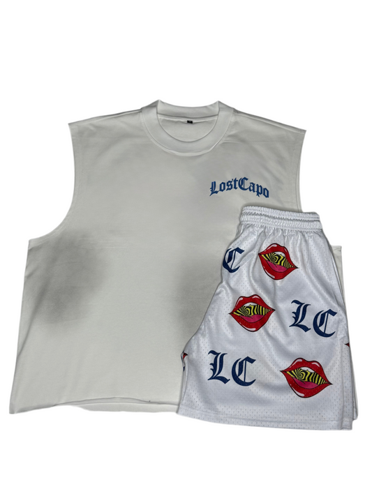 Lost Summer Sleeveless Set (White)