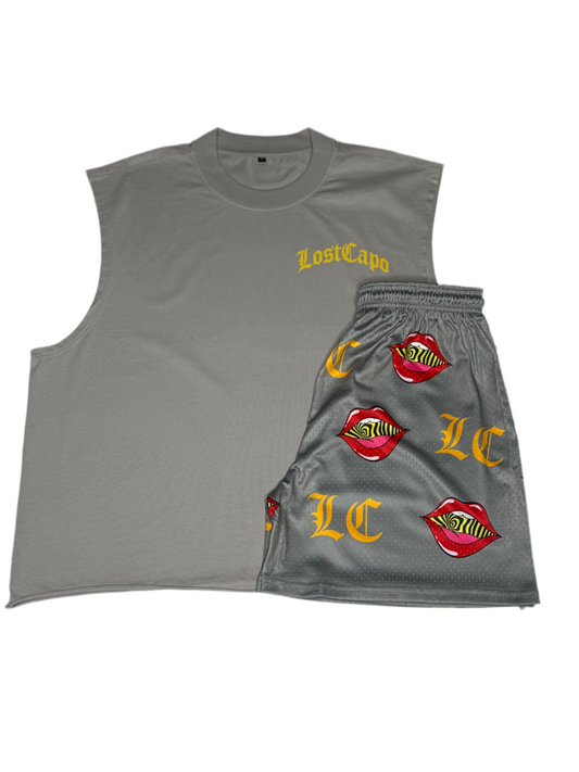 Lost Summer Sleeveless Set (Gray)