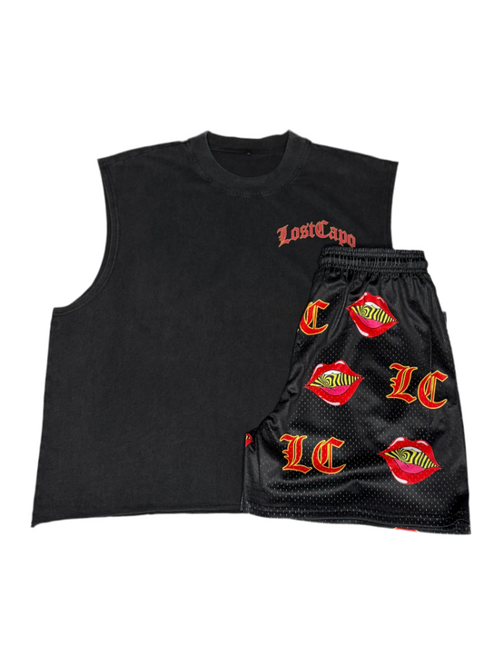 Lost Summer Sleeveless Set (Black)