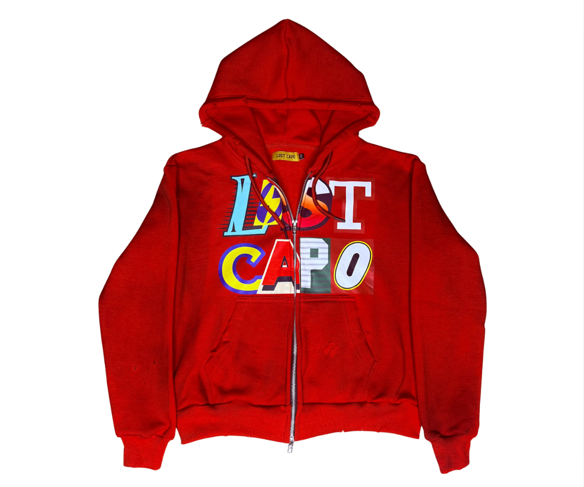 Ransom Zip-Up Set “Ransom” Red