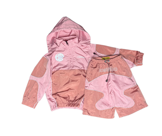 Kid's Pink Legacy Quarter Zip Set