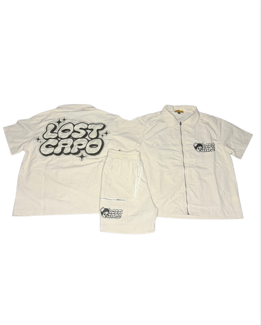 Trophies Cream Nylon Summer Set