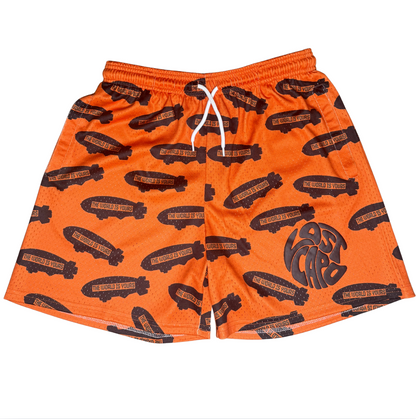 TWIY Orange Mesh Shorts