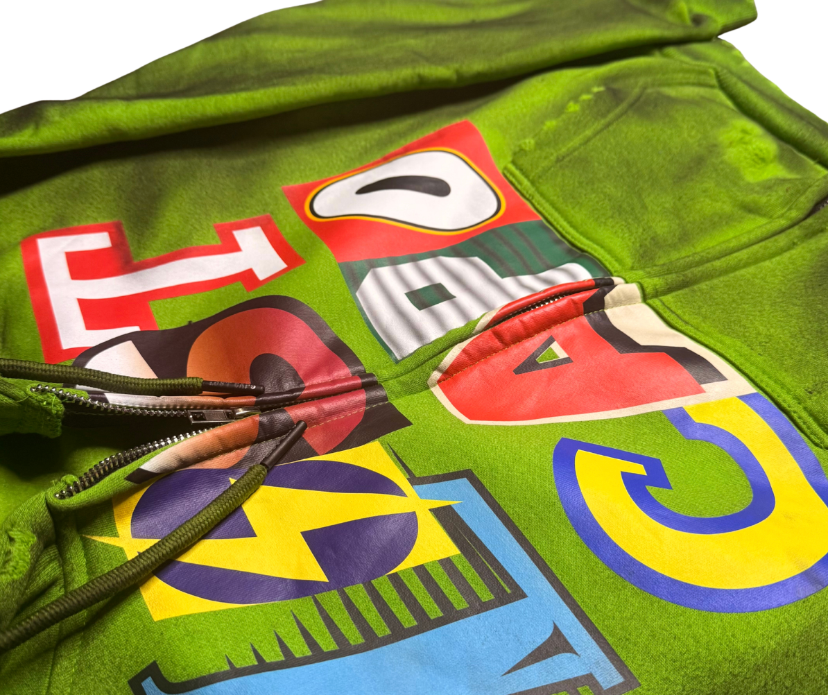 Ransom Zip-Up Set “Dirty Money” Green