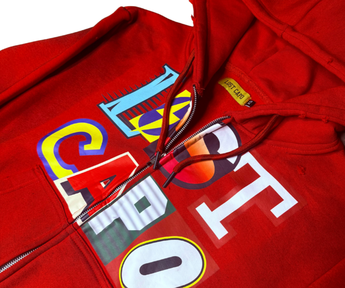 Ransom Zip-Up Set “Ransom” Red
