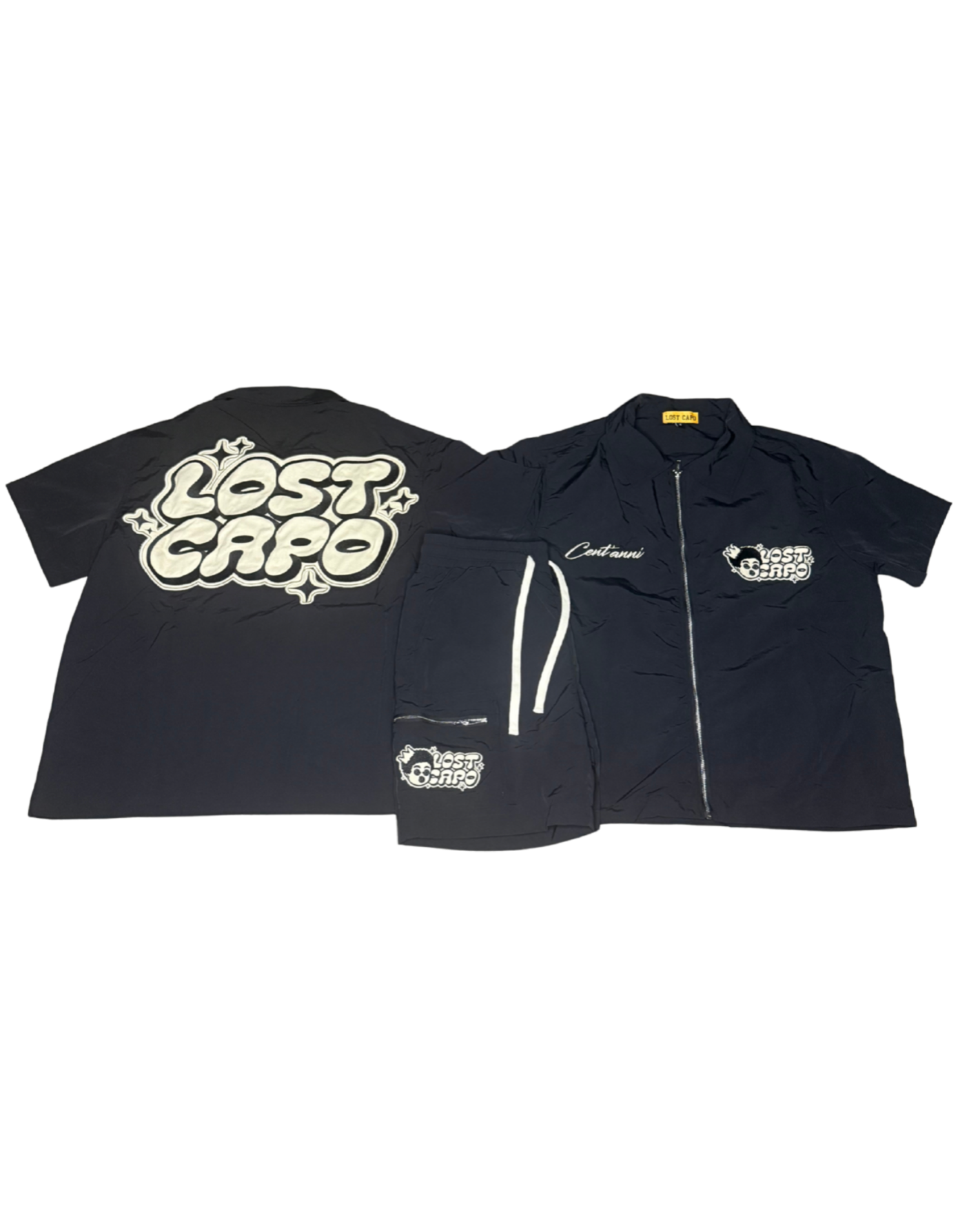 Trophies Black Nylon Summer Set