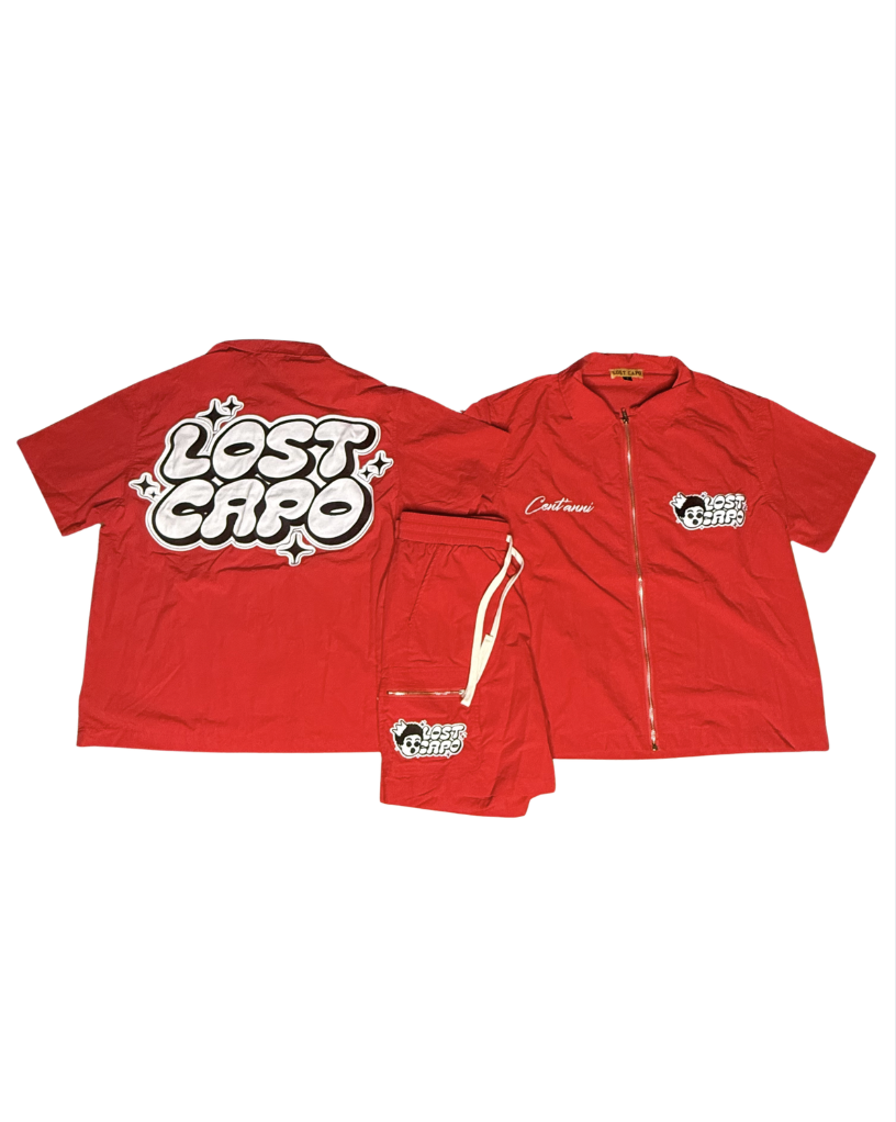 Trophies Red Nylon Summer Set