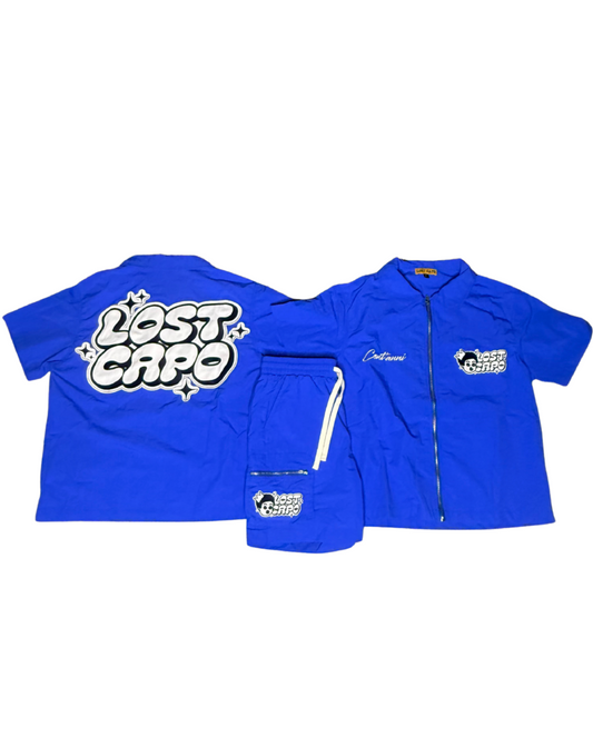 Trophies Blue Nylon Summer Set