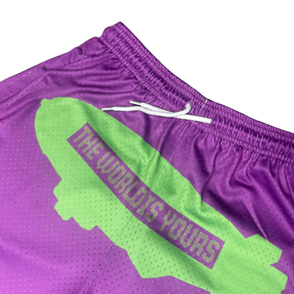 TWIY Purple Mesh Shorts