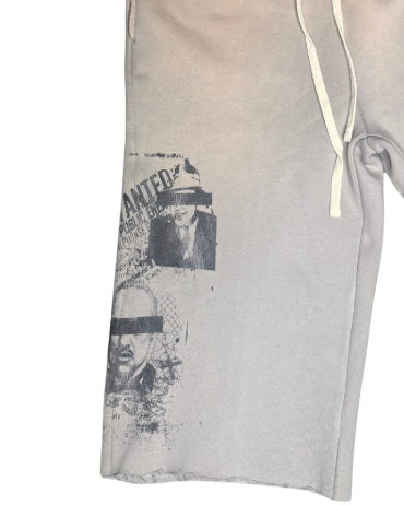 Cement Gray Capri Shorts