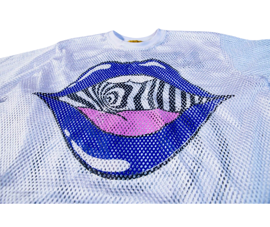 White/Blue Mesh Jersey