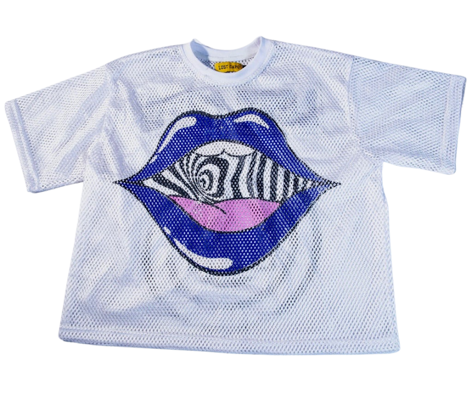 White/Blue Mesh Jersey