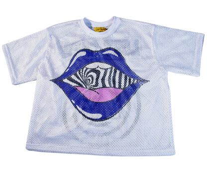 White/Blue Mesh Jersey